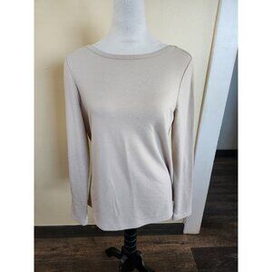 Banana Republic Cream Long Sleeve Pullover Knit Top. Women's M